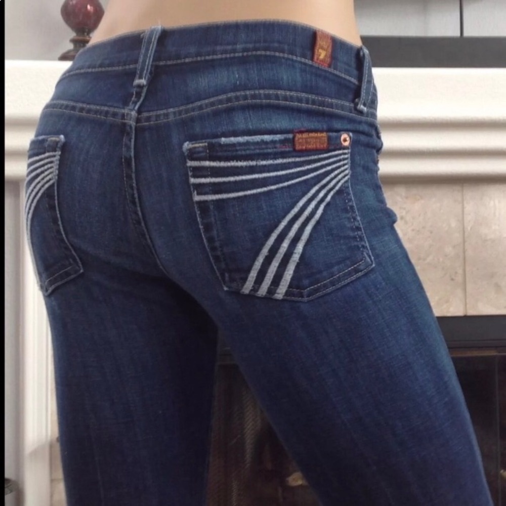 7 For All Mankind Dojo Jeans w/ White Stitching!